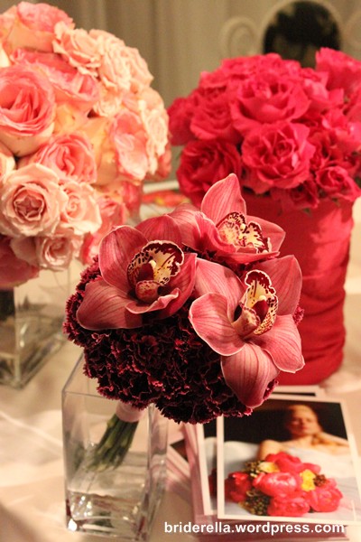 Pink Twig's wedding bouquets