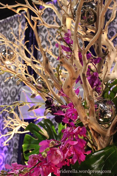 purple orchid centerpiece Pink orchids centerpiece from Arora Wedding 
