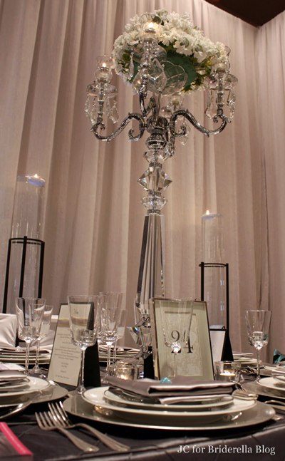 silver wedding table A beautiful modern table setting from Innovations By