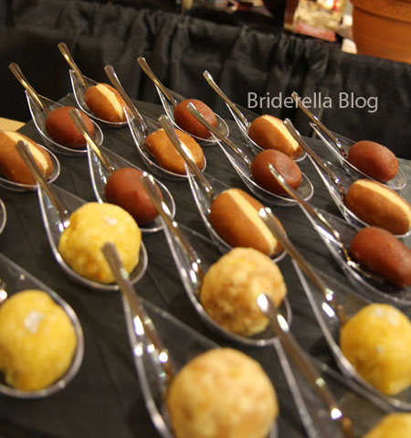 Galab jamun served in a modern sweet table setting